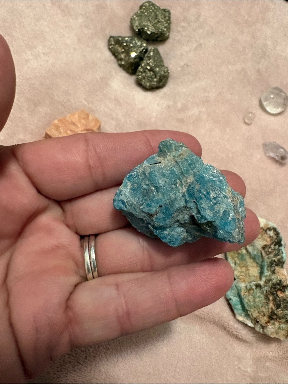 Blue Raw Apatite Gemstone Stone